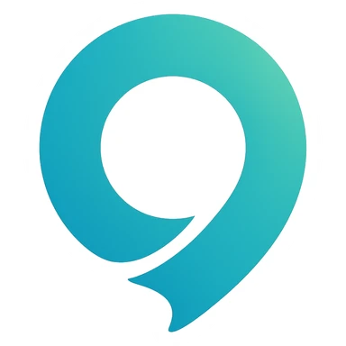 Change the logo to a cool blue and green color palette, keeping the modern, bold, clean, professional, abstract logo style, no text, suitable for a communication or marketing agency, with no background. sticker