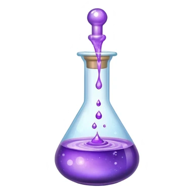 Purple Potion Bubbling in glass vial sticker
