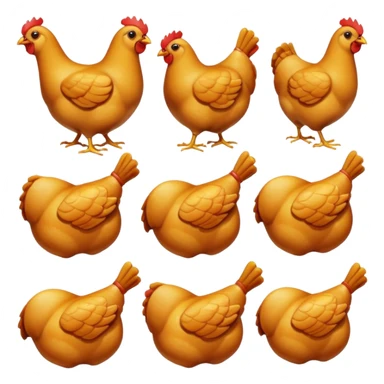 pieces of chicken sticker