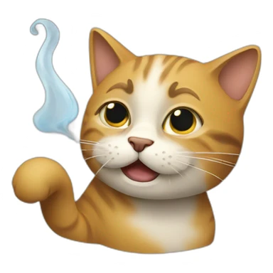 Un chat qui fume sticker
