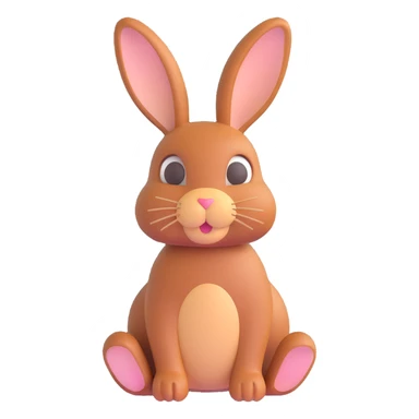 brown rabbit sticker