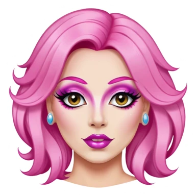 Drag queen with pink hair sticker
