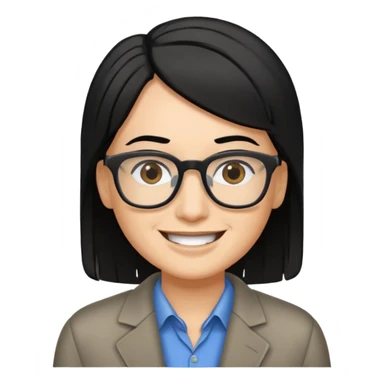 Un locutor de radio, pelo negro con canas, con gafas sticker