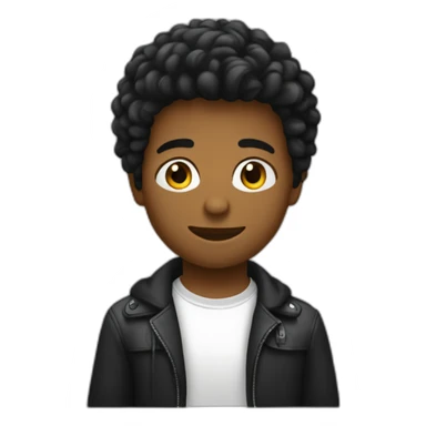 garçon cheveux noir sticker