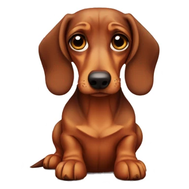 dachshund with sad eyes sticker