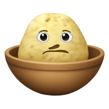 Mash potato in a bowl sticker