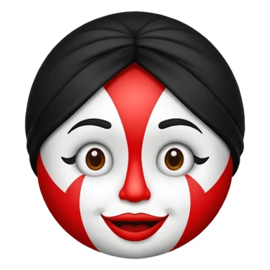 Crie um emoji de palhaço de circo em preto e branco igual o de iphone sticker