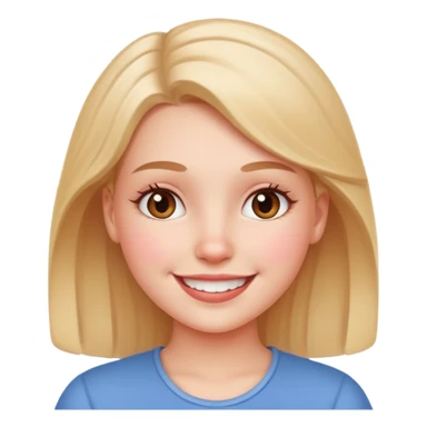 young white girl sticker