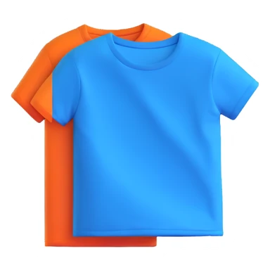 blue tee shirt folded sticker
