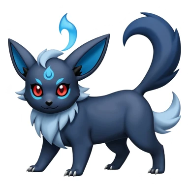 Absol-Umbreon-Zorua--Fakémon-hybrid-creature (full body)  sticker