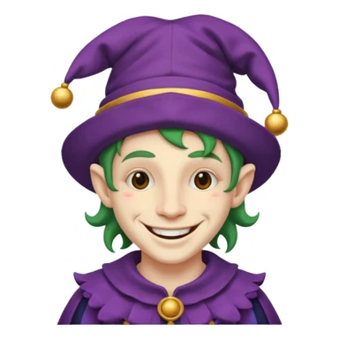 a cuffed wrangled jester sticker