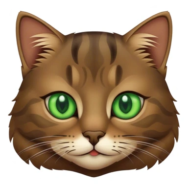Dark Tabby cat green eyes sticker