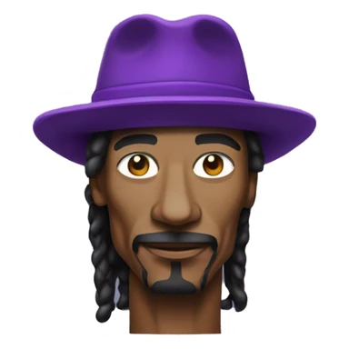Make snoop dog with  purple hat sticker
