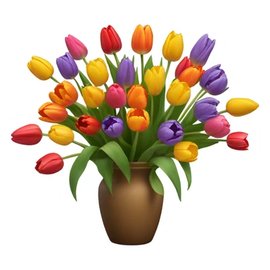 A bouquet of tulips ￼ sticker
