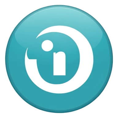 Un logo animado de un círculo color Turquesa y letras blancas con las siglas NHD sticker