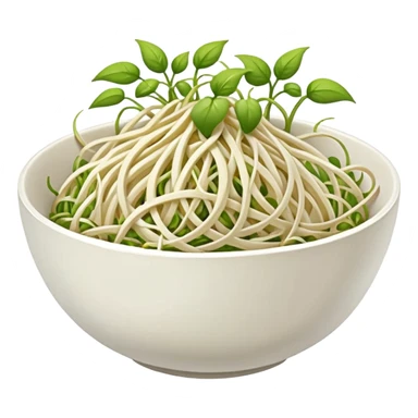 Bean sprouts in bowl not standing sticker