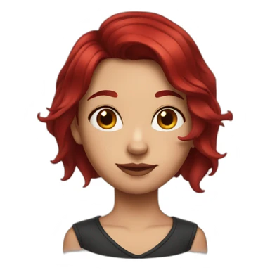 girl with dark red hair and shoulder tattoo sticker