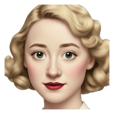 saoirse ronan 1940s face sticker