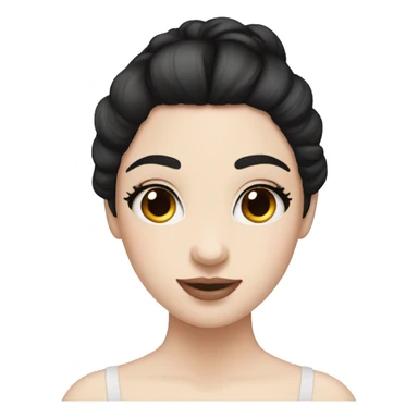 ballerina with pale skin and black hair sticker