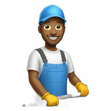 window cleaner sticker