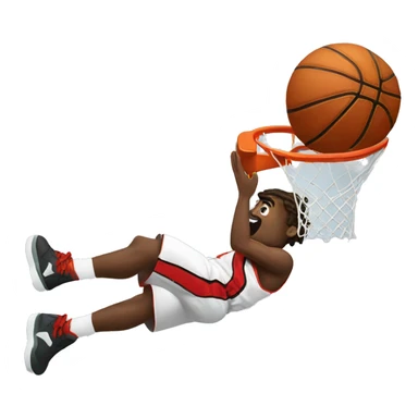 Dunk basketball sticker