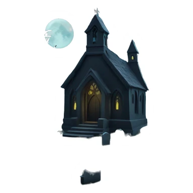 Gothic graveyard at night sticker