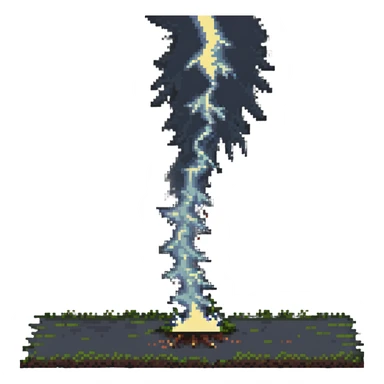 dramatic lightning strike hitting the ground sticker