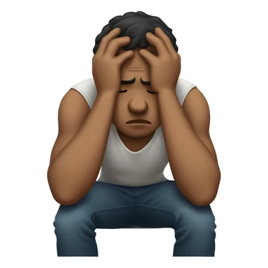 Sad with anxiety  sticker