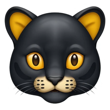 Emoji panthère noir entière  sticker