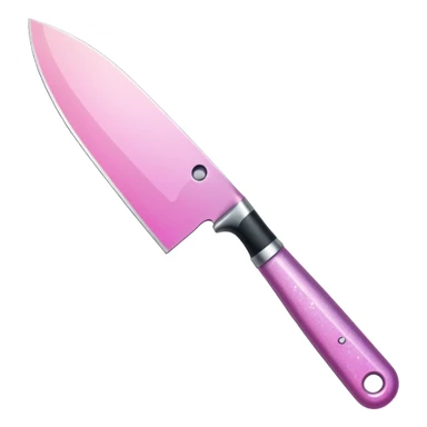 Pink ombre knife with glitter sticker