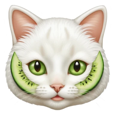 un gato haciendo skincare sticker