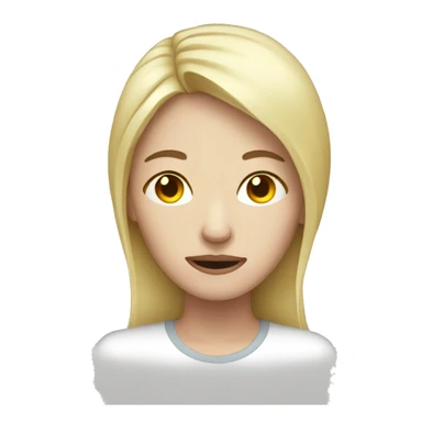 Pale female with headache sticker