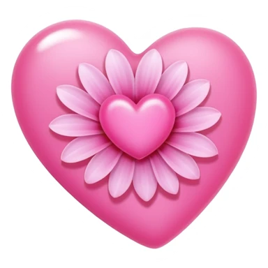 Pink heart-pink flower-pink nails sticker