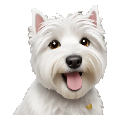 Westie cute dog  sticker