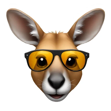 Kangaroo wearing sunglasses sticker