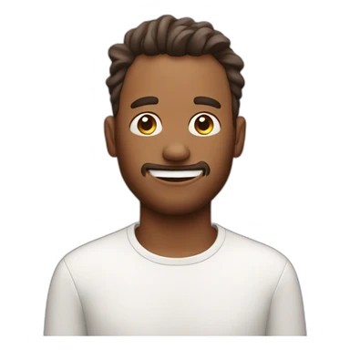 a guy spread his face with cream sticker