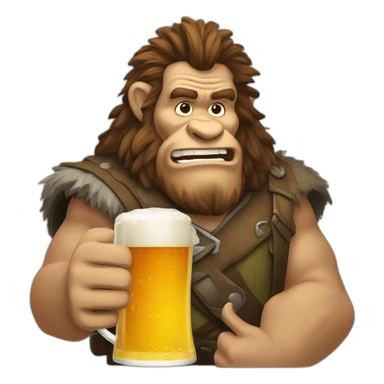 Kerchak avec une bière  sticker