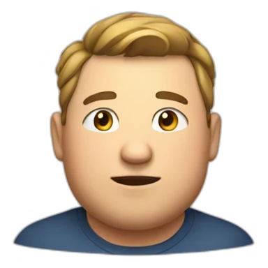 a guy who is fat sticker