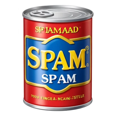 A can of classic “SPAM” sticker