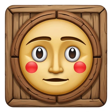 ancient Slavic idol, stylized face, emoji style sticker