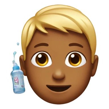 Emojis with baby oil  sticker