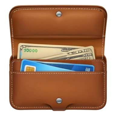 open empty wallet with no money at all sticker