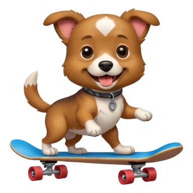Dog on skateboard  sticker