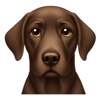 labrador chocolate sad sticker
