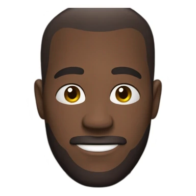 A buzz cut man with a soul-flavour beard holding an eggplant sticker