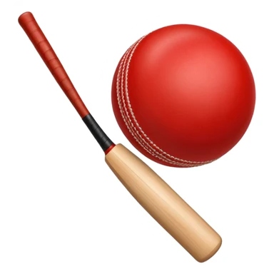 criket ball and bat sticker