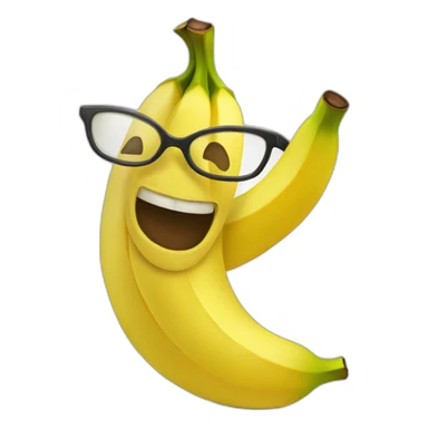 A banana partying sticker