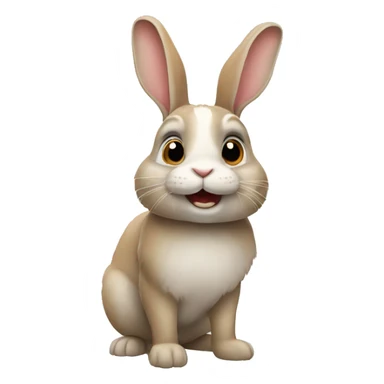 rabbit say hello sticker