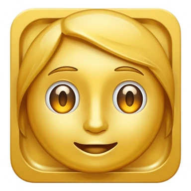 eine goldene schallpatte die ein cartoon gesicht drauf hat und lächelt sticker