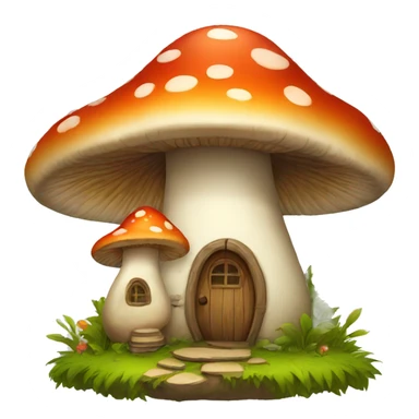 mushroom house sticker